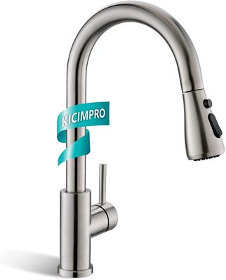 Kicimpro Kitchen Faucet with Pull Down Sprayer Brushed Nickel, High Arc Single Handle Kitchen...