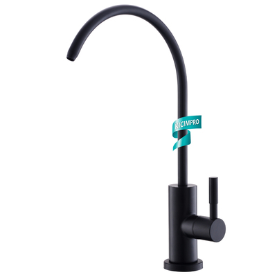 Black Reverse Osmosis Faucet Kicimpro RO Faucet Kitchen Water Filter Faucet Non-Air-Gap Drinking Water Beverage Faucet Water Filtration System 304 Stainless Steel Matte Black Finish Lead-Free